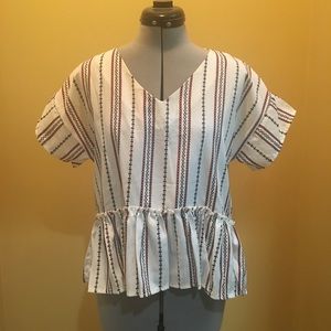 Shein Ruffle frill tee